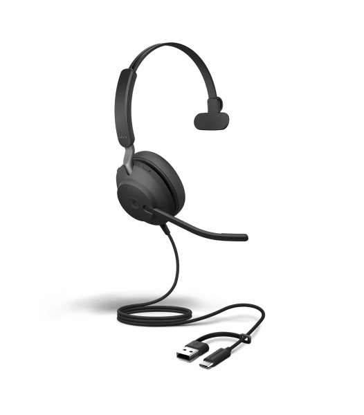 Evolve2 40 SE UC Mono mit USB-A und USB-C Anschluss