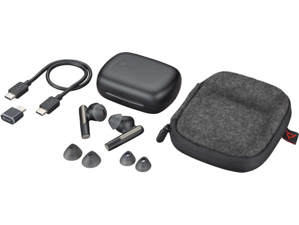 Q2874　Poly Voyager Free 60 UC ブラック Poly Voyager Free 60 UC, USB-A słuchawki True Wireless do