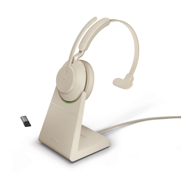 Evolve2 65 Mono MS USB-A Beige inkl. Ladestation