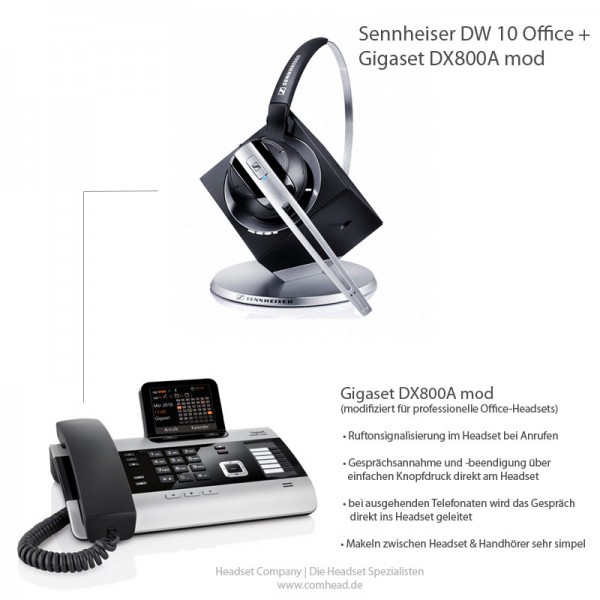 Gigaset DX800A mod + EPOS | Sennheiser DW 10 Office