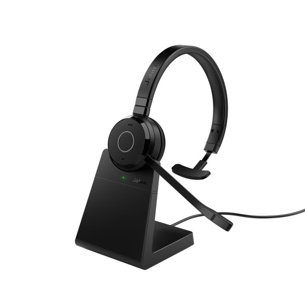 Evolve 65 TE MS Mono inkl. USB-A Bluetooth Dongle und Ladeschale, Microsoft zeritifiziert