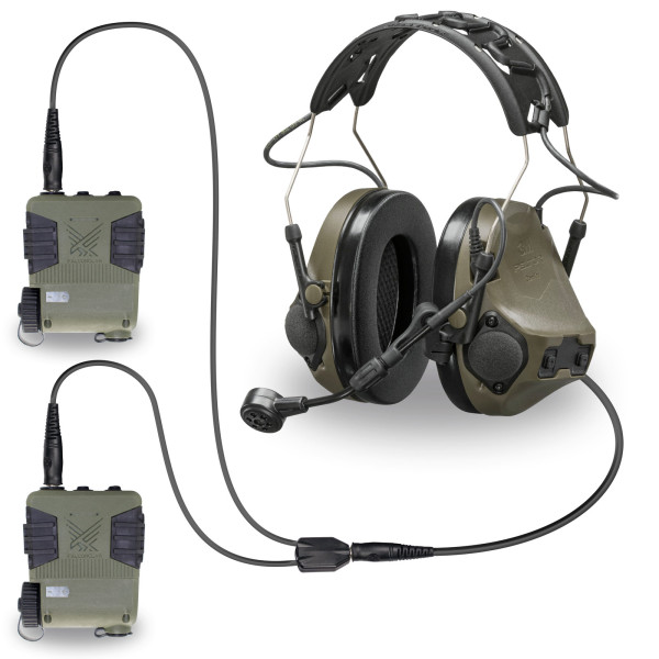 PTT Green 3M Peltor ComTac VIII Dual-COMM Bundle