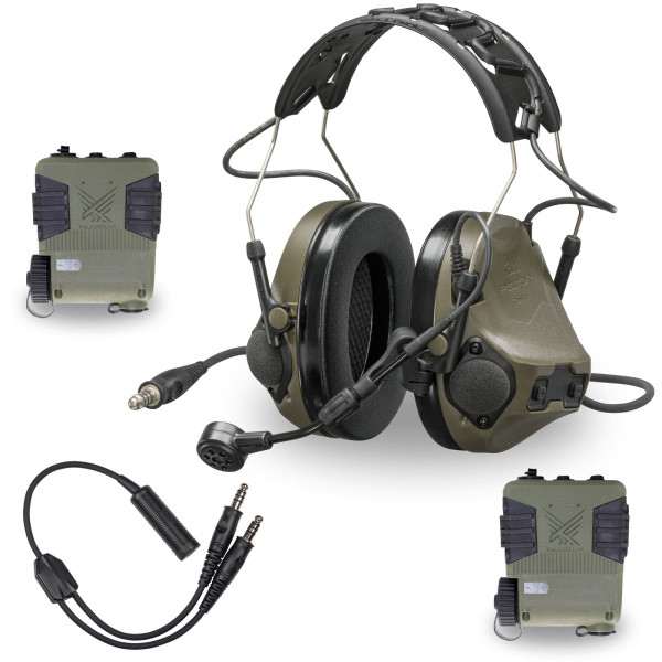 PTT Green 3M Peltor ComTac VIII Dual-COMM Bundle