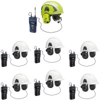 Infinity Tour Guide Set mit aktiven Gehörschutz-Kopfhörern und Schutzhelmen Infinity Tour Guide Set mit aktiven Gehörschutz-Kopfhörern und Schutzhelmen