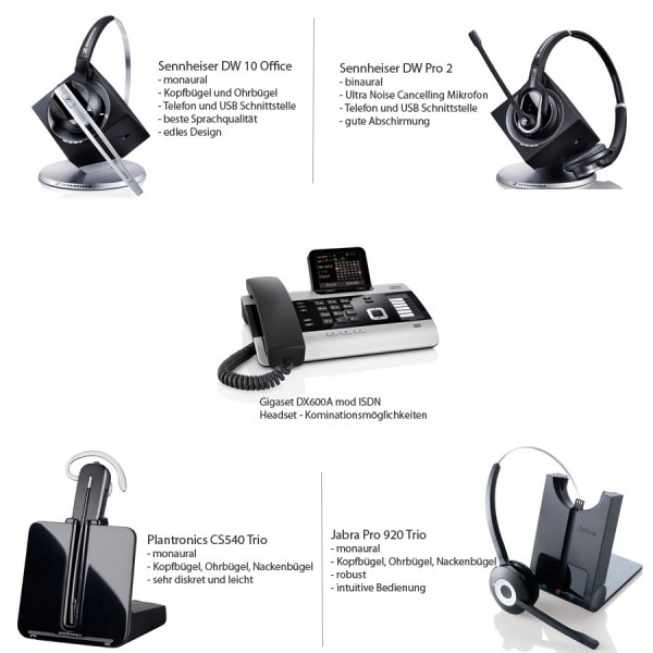 Gigaset DX600a ISDN mit Headset